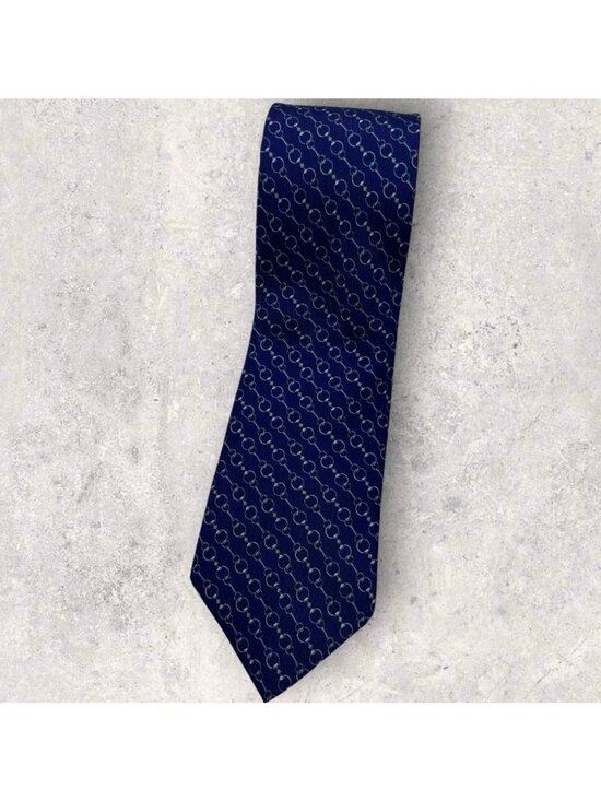 Brooks Brothers Other - BROOKS BROTHERS Silk Tie USA XL Blue Gray Horse Bit W:3.6" EUC